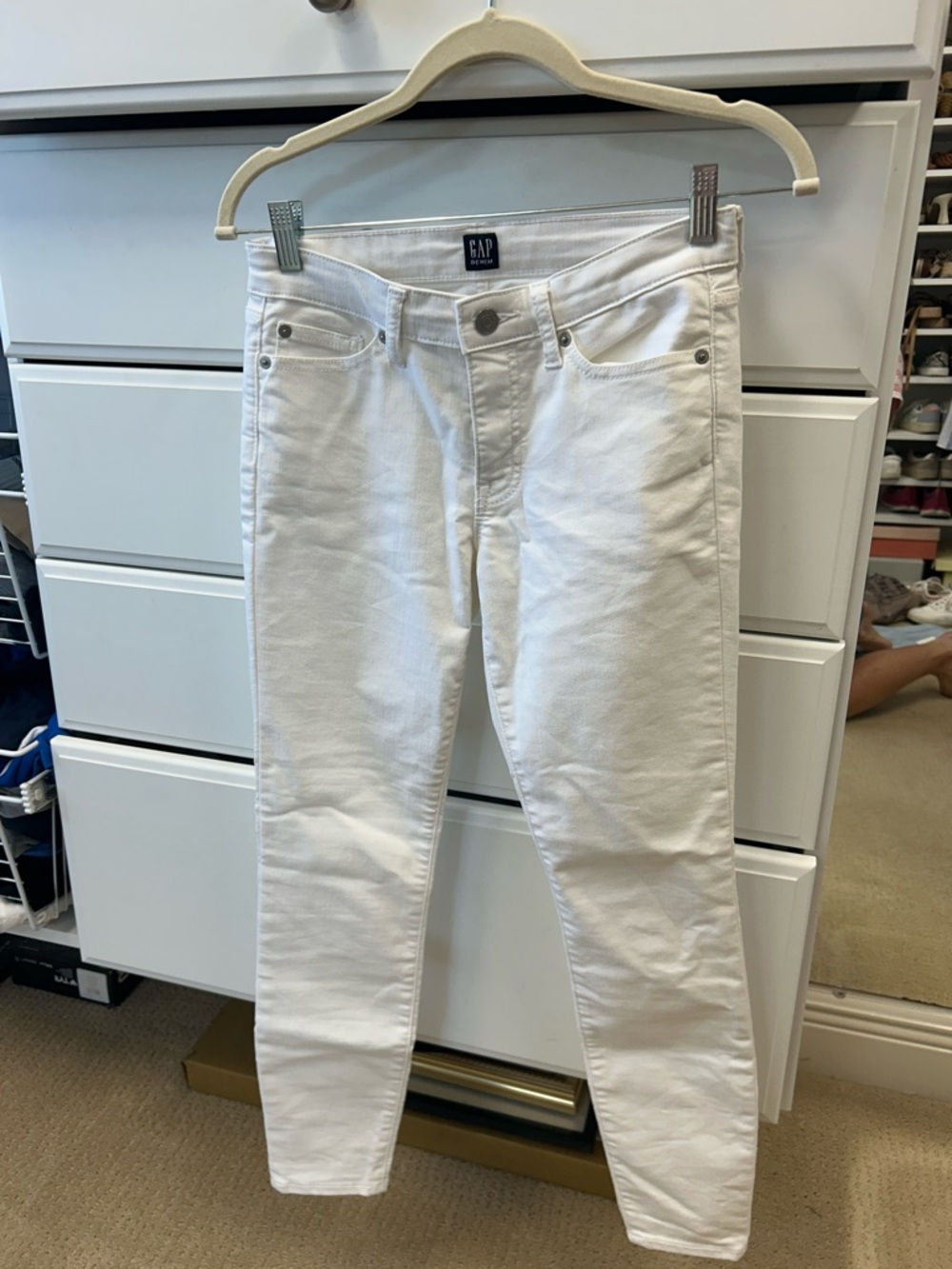 GAP White Slim Stretch Jeans